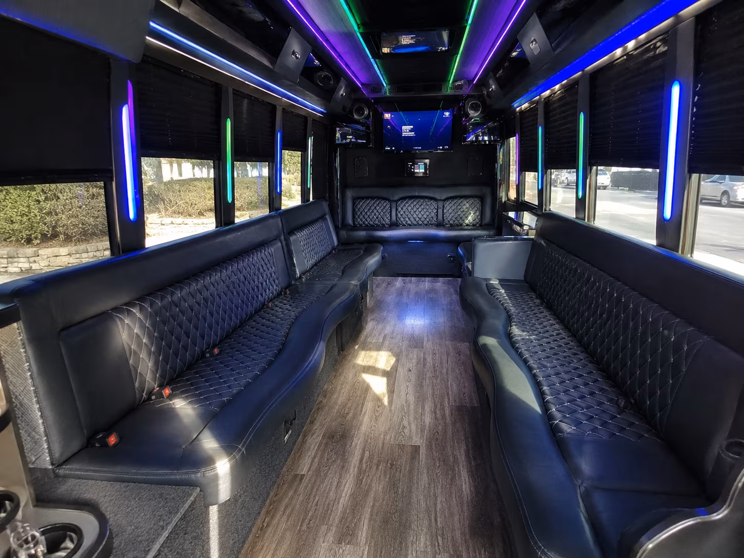 east honolulu 15 passenger party bus interior