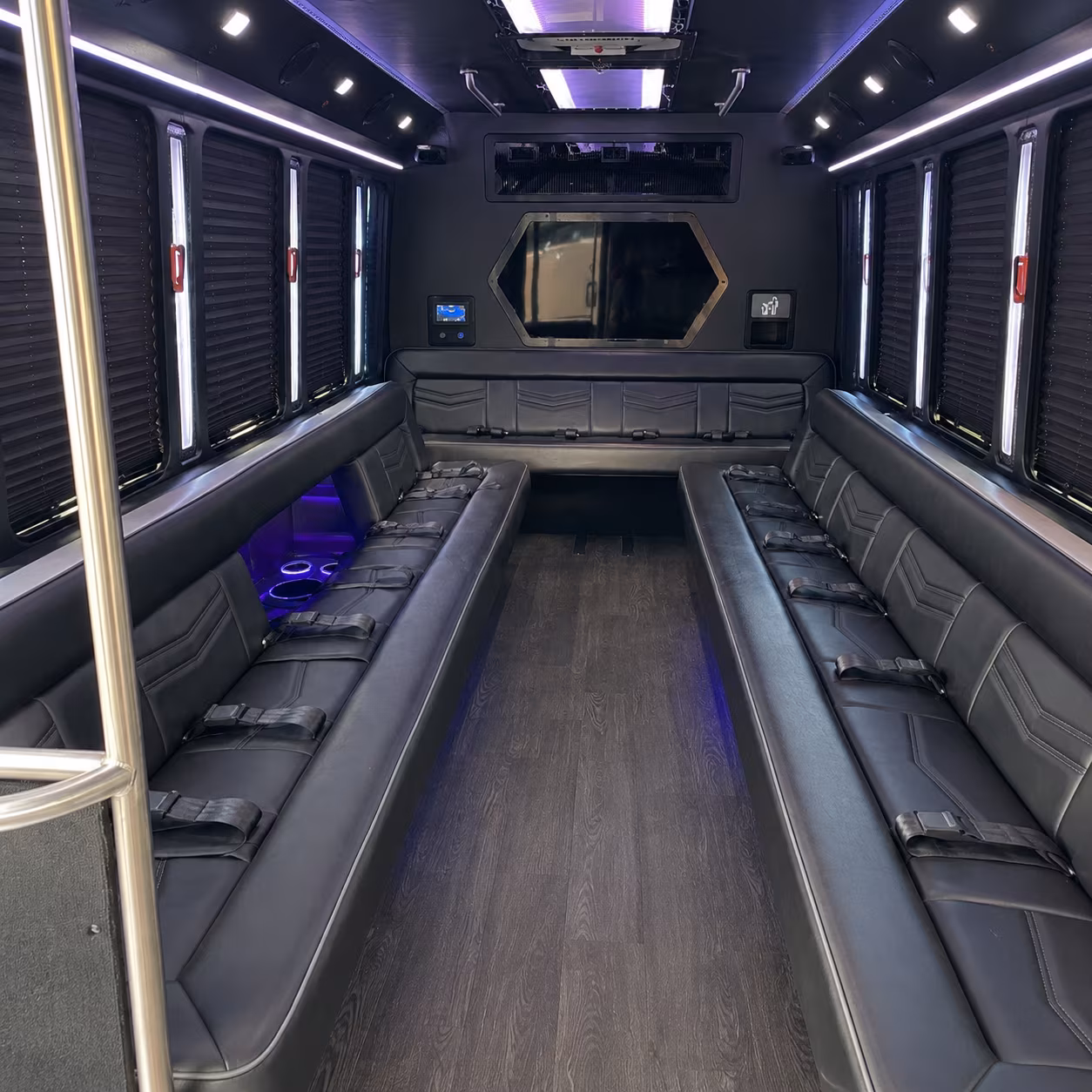 east honolulu 18 passenger party bus interior