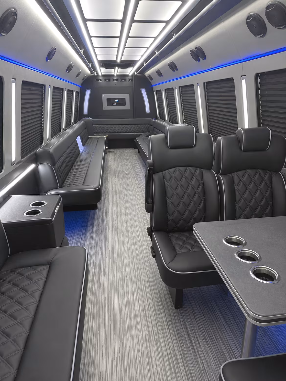 east honolulu 25 passenger party bus inside