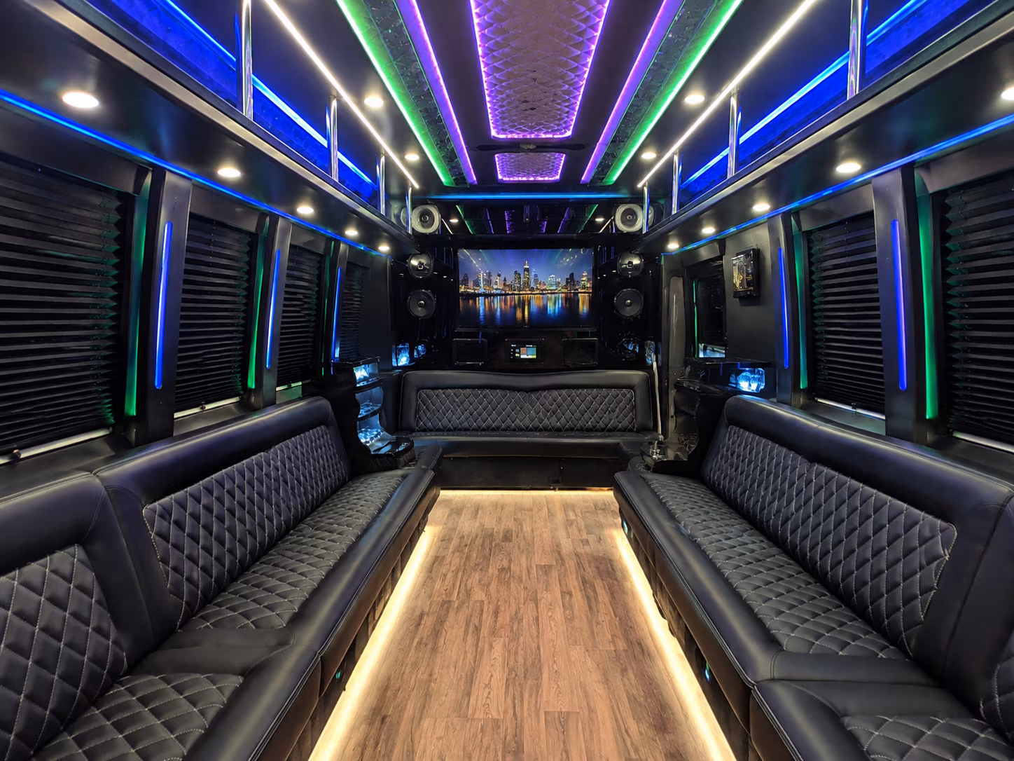 east honolulu 25 passenger party bus interior