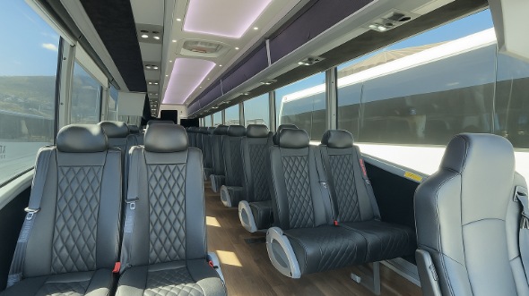 Interior of Charter Bus Company East Honolulu's 18 Passenger Minibus in East Honolulu