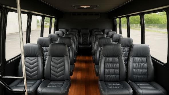 Interior of Charter Bus Company East Honolulu's 20 Passenger Mini bus in East Honolulu