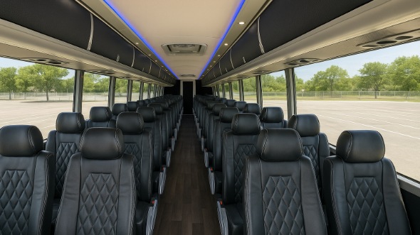 Interior of Charter Bus Company East Honolulu's 50 Passenger Charter Bus in East Honolulu