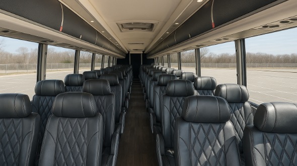 Interior of Charter Bus Company East Honolulu's 55 Passenger Charter Bus in East Honolulu
