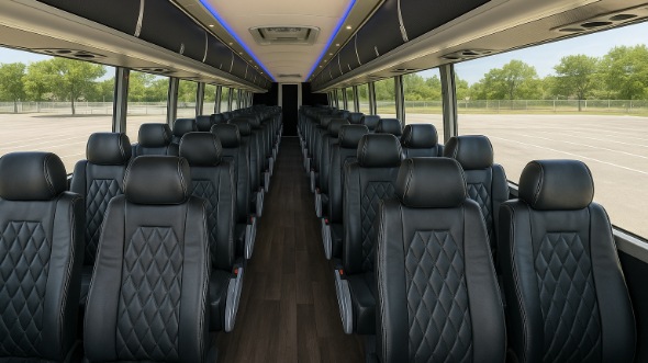 east honolulu 54 passenger charter bus inside
