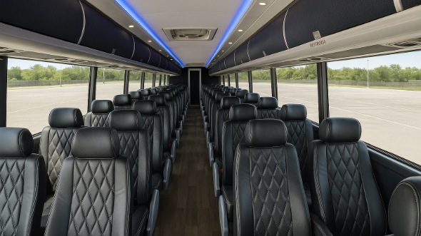east honolulu 56 passenger charter bus inside