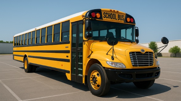 Exterior of Charter Bus Company East Honolulu's School Bus in East Honolulu