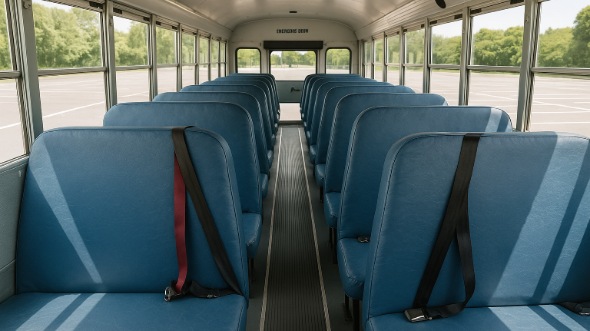 Interior of Charter Bus Company East Honolulu's School Bus in East Honolulu