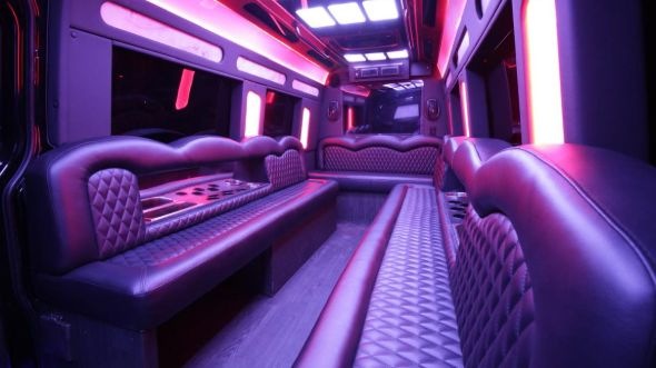 Interior of Charter Bus Company East Honolulu's Sprinter Limo in East Honolulu